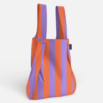 notabag Rucksack „Red/Purple Stripes“ | Kontrastreiche Streifen | Notabag