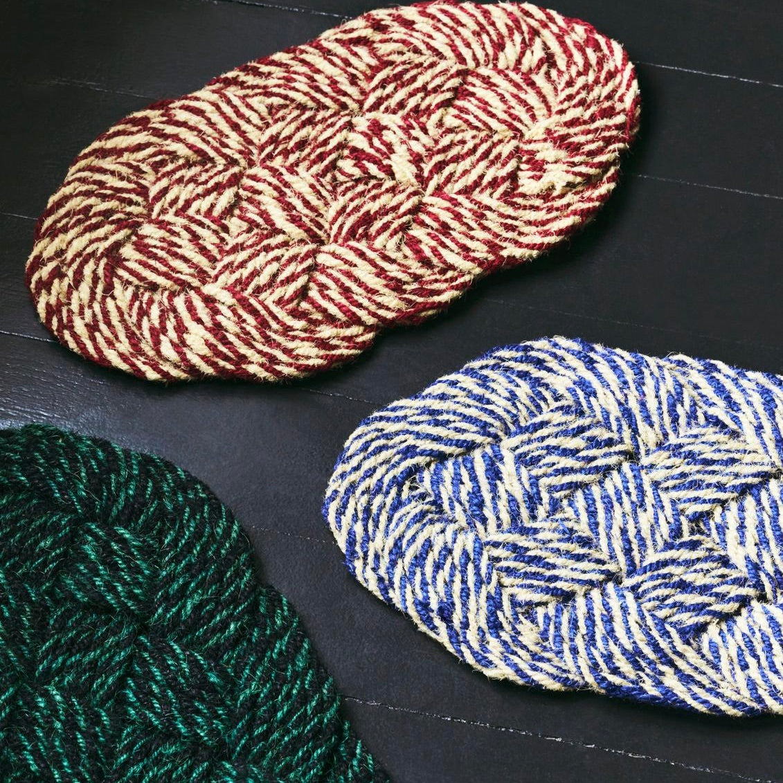 HAY Fußmatte „Coco Door Mat Swirl“ | Bordeaux & Off-White | HAY