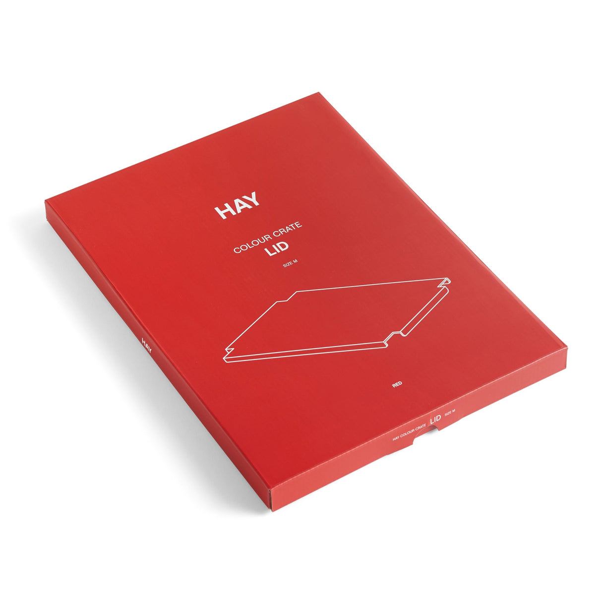 HAY Deckel „Faltbox Medium Red“ (Stahl) | Knalliger Kontrast | HAY