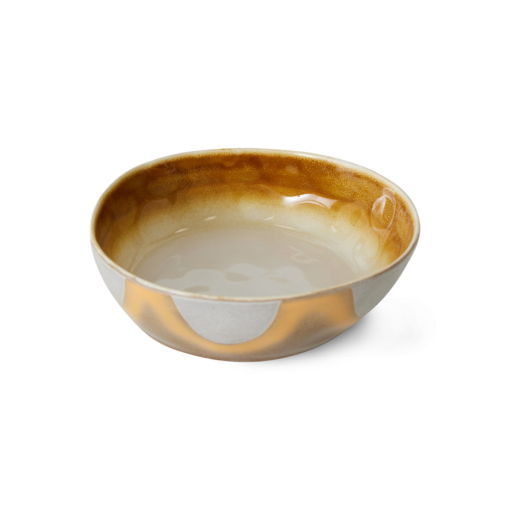 HKliving 2er Set Pasta Bowls HKliving "70s Ceramics Oasis" | 19,5cm Schalen aus Keramik im Retro-Design