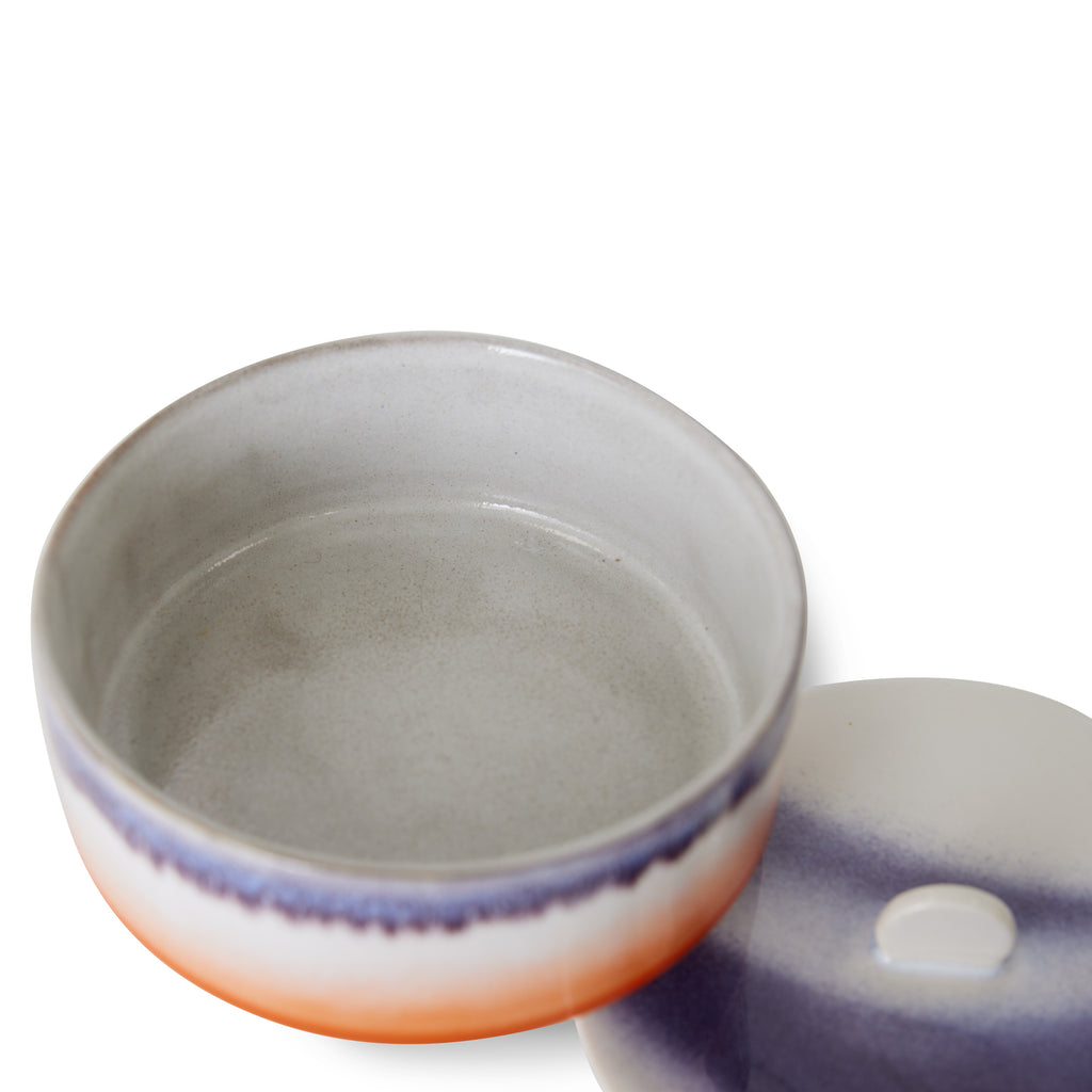 HKliving Bonbon Dose HKliving "70s Ceramics Mauve" | 14x14x10cm Bonbonniere aus Steingut im Retro-Design