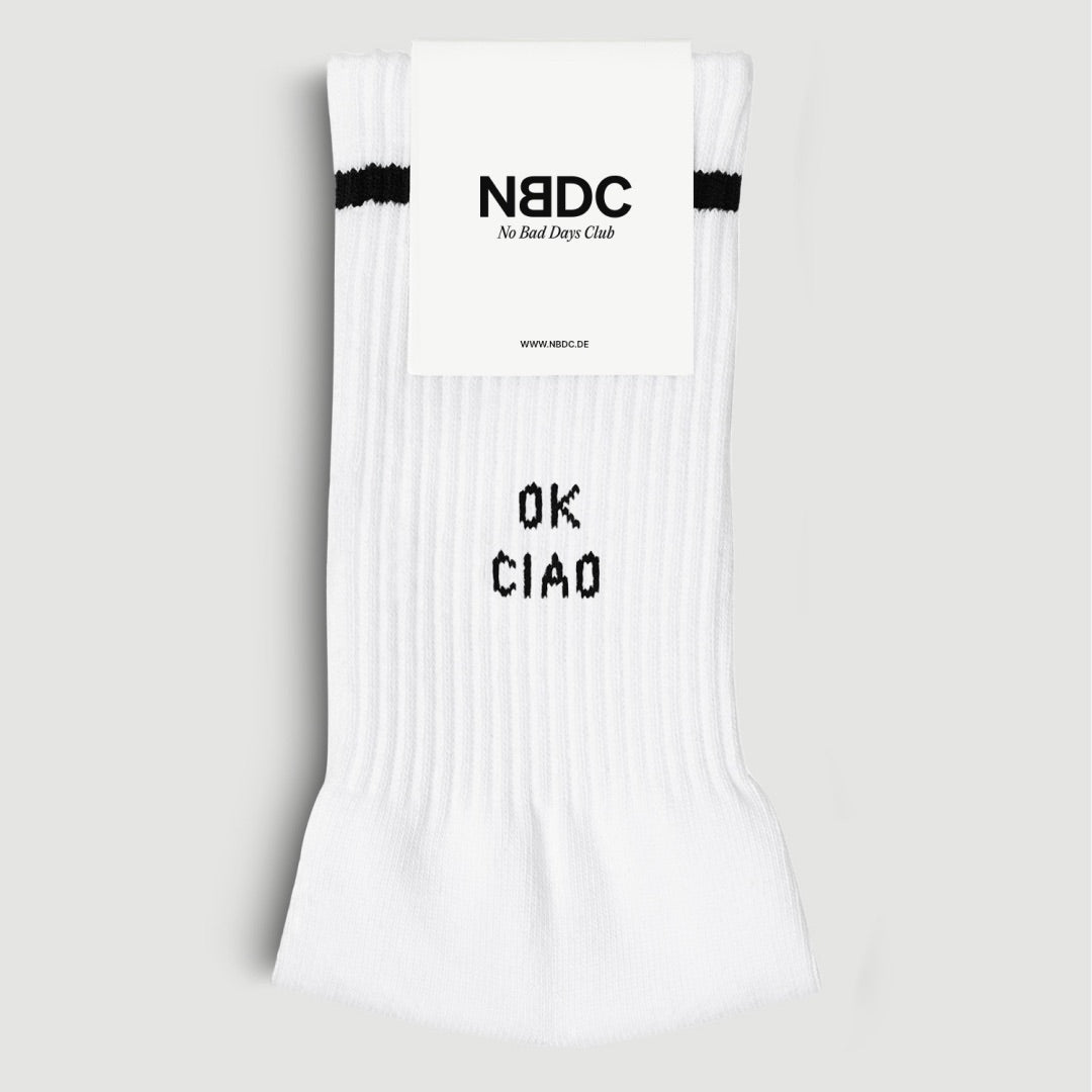 NO BAD DAYS CLUB Socken "OK Ciao" No Bad Days Club | Baumwollsocken in Portugal hergestellt
