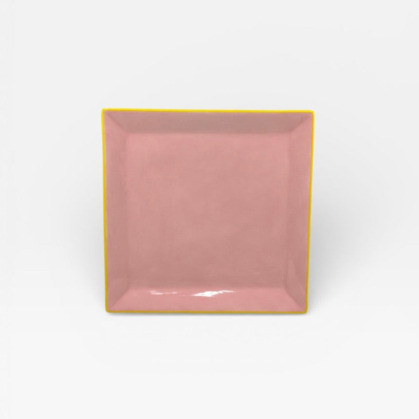 Table Machine Teller-Set “Tile” 4 Stk. Pink & Yellow | 4er-Set Designgeschirr | Table Machine