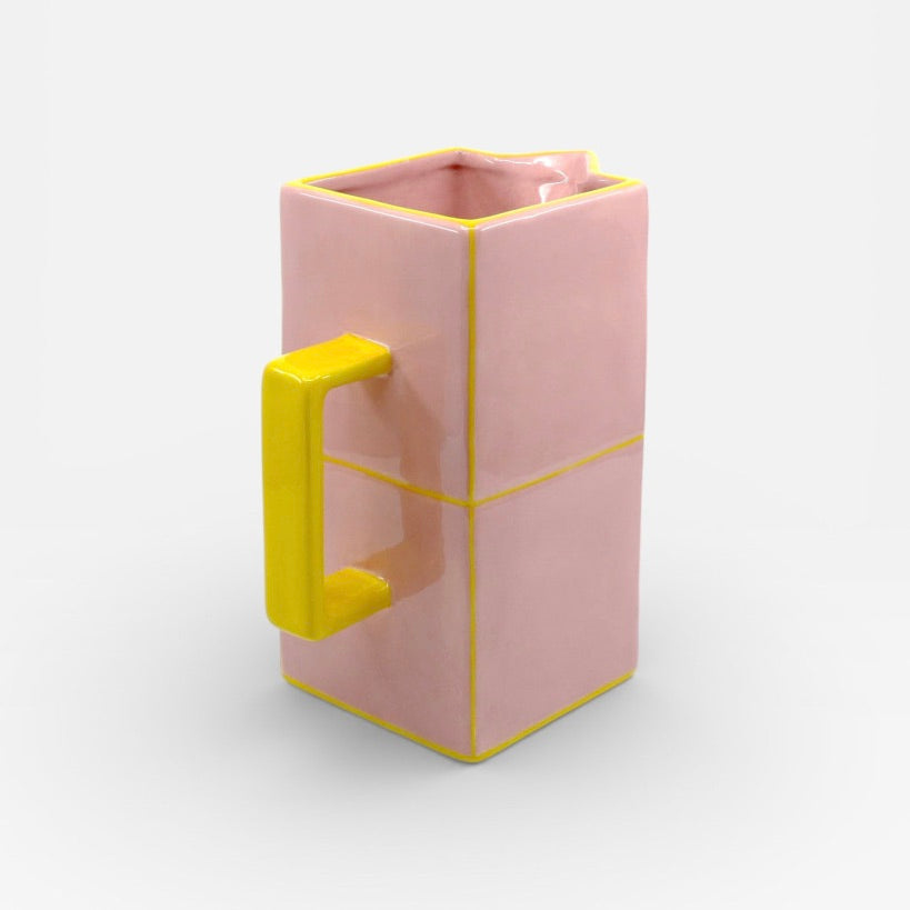 Table Machine Kanne “Tile” Pink & Yellow | Grafisches Design | Table Machine