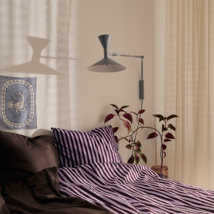 BONGUSTA Bettdecke Bezug “Wine & Lavender Blue” 140×200cm | BONGUSTA