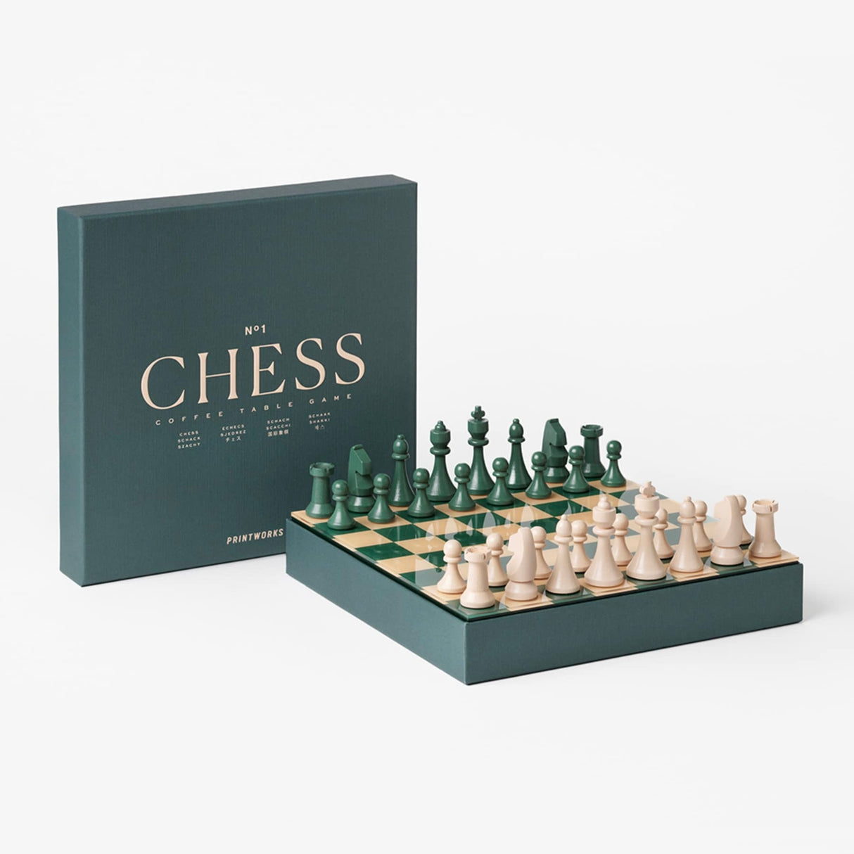 PRINTWORKS Spiel “Classic Chess” | Stilvolles Schachspiel | PRINTWORKS