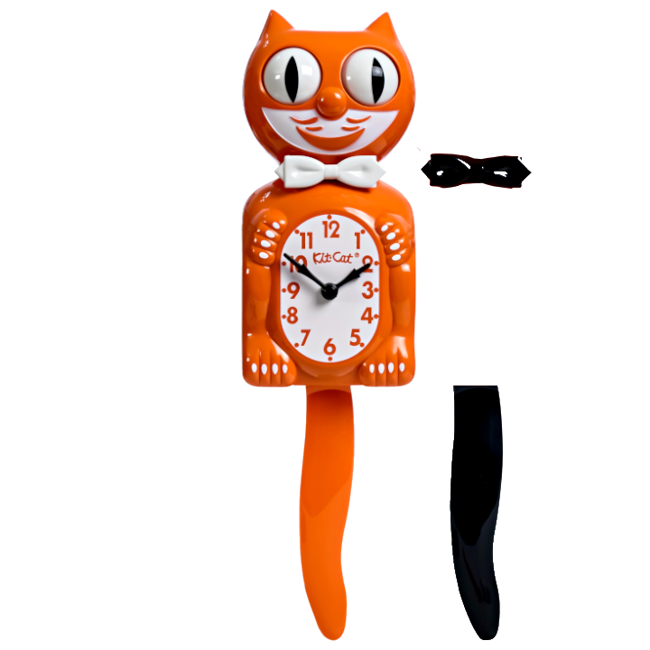 Kit-Cat Clock Wanduhr „Kit Cat Clock Orange Harvest“ | Vintage Style | Kit-Cat Clock