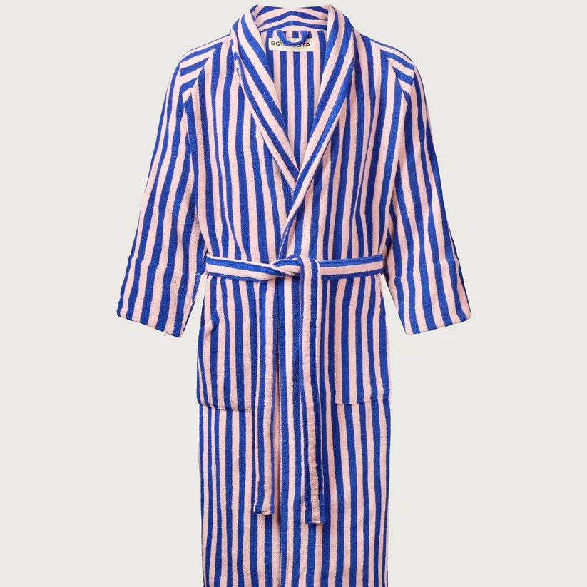 BONGUSTA Bademantel „Naram Dazzling Blue & Rose“ (S/M) | BONGUSTA | Stilvoller Bademantel