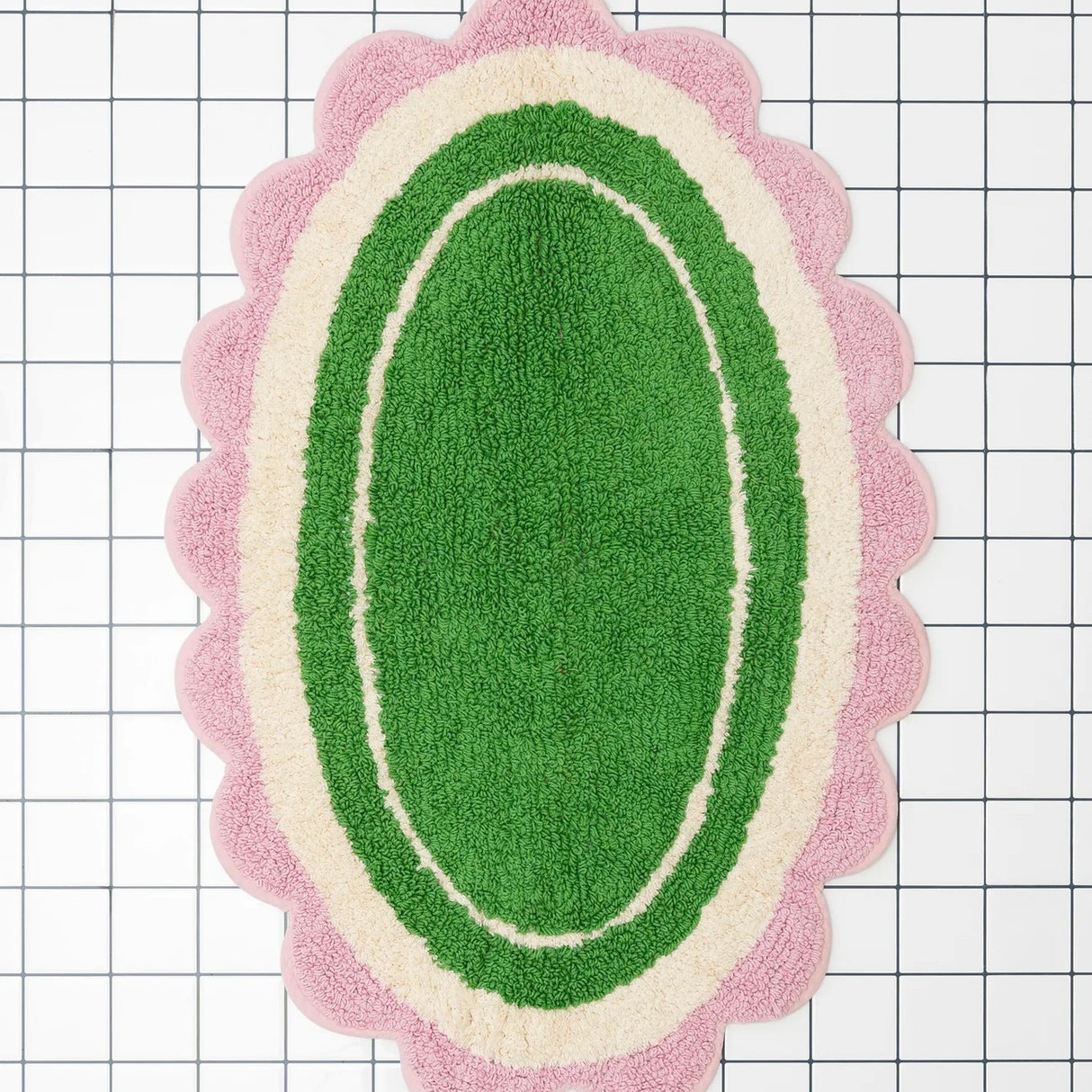 Tarta Gelatina Badematte “Carmen” Green | Weiche Baumwollmatte | Tarta Gelatina