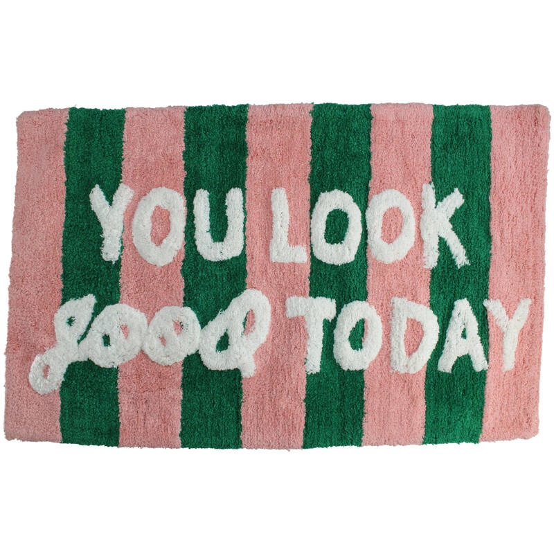 Kersten BV Badematte “You Look Good Today” 50 x 80 cm | Gute-Laune Statement | Kersten BV