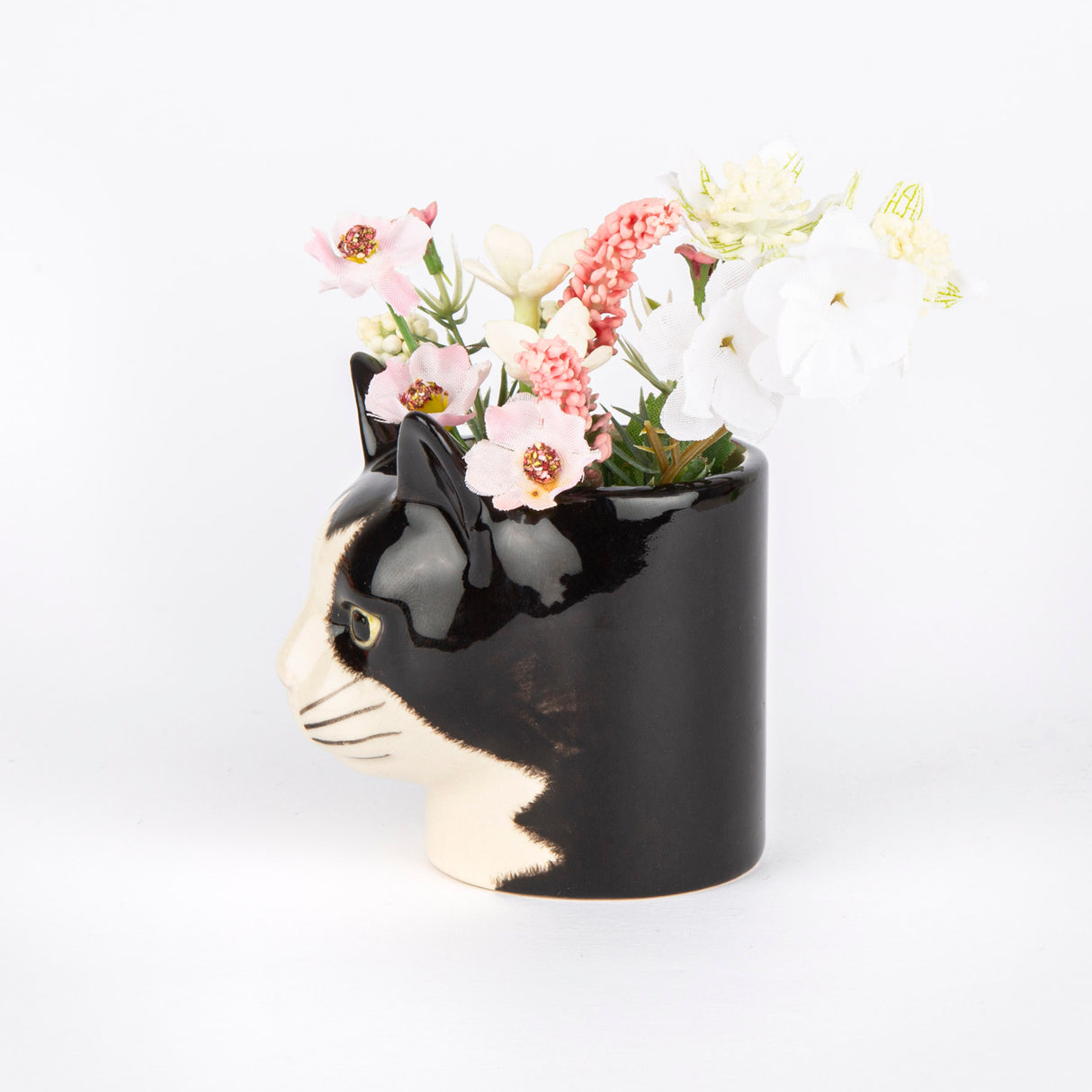 Quail Ceramics Übertopf „Flower Pot Mini Barney (Cat)“ | Katze als Übertopf | Quail Ceramics