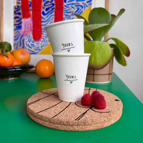 helen b Becher Helen B “Yours” | Weiß Keramik | Perfekt für Paare