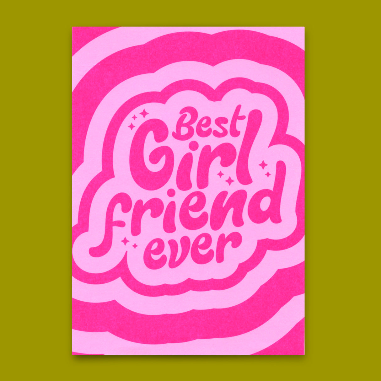 Deli Cards Postkarte "Best girlfriend ever" | Coole Klappkarte für Verliebte