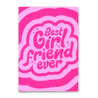 Deli Cards Postkarte "Best girlfriend ever" | Coole Klappkarte für Verliebte