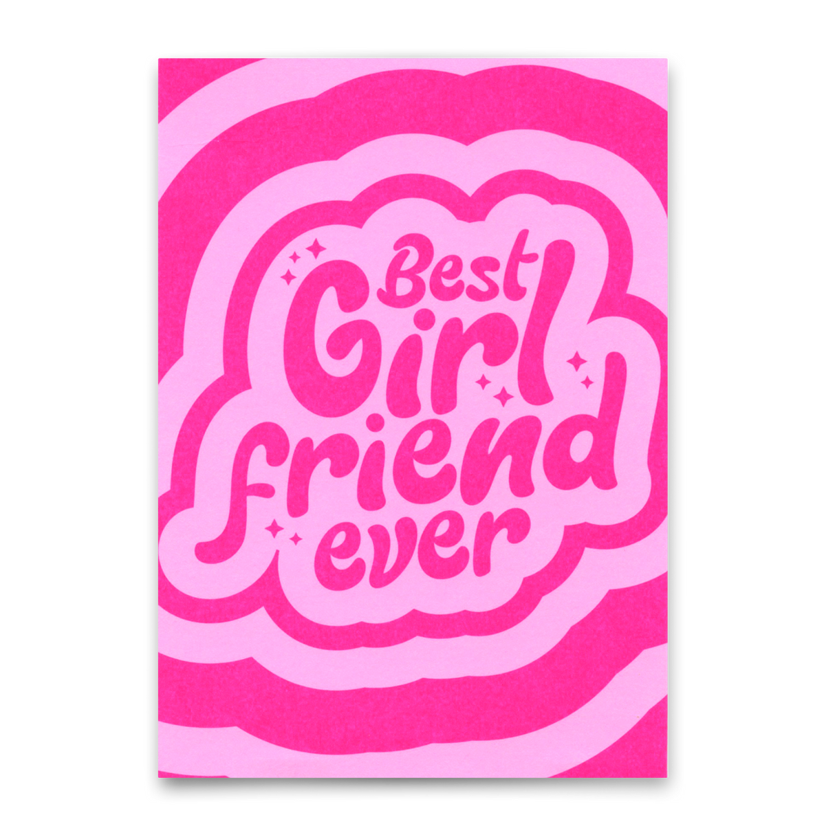 Deli Cards Postkarte "Best girlfriend ever" | Coole Klappkarte für Verliebte