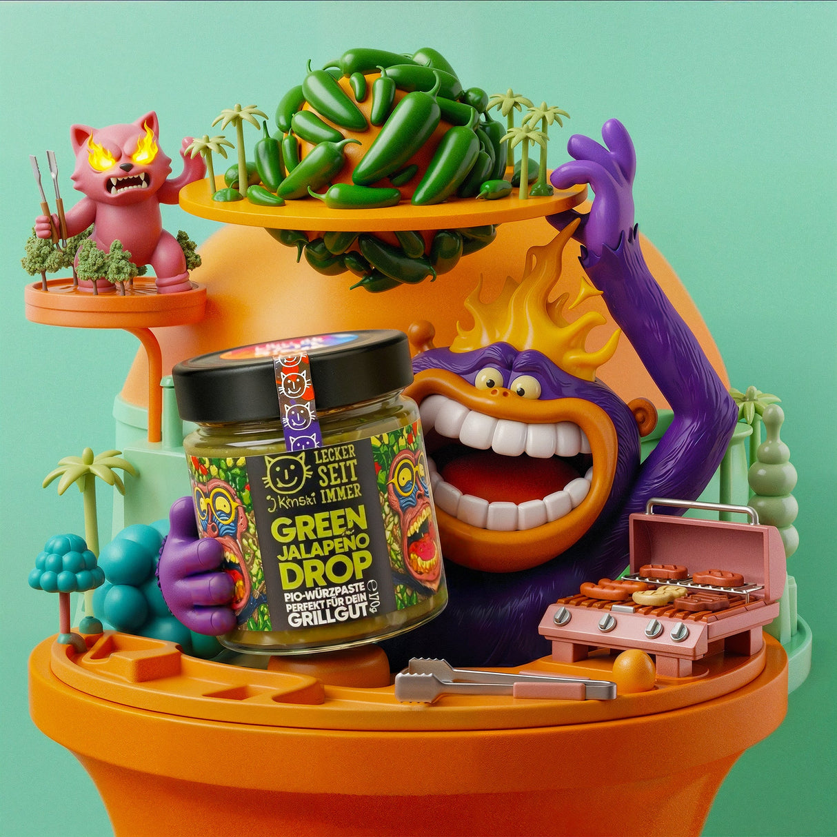Bio Green Jalapeno Drop 170g | Würzig eingelegte Jalapeños | J. Kinski