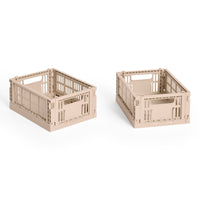 HAY Faltbox „Colour Crate Mini Powder“ | 2er-Set in Zartrosa | HAY