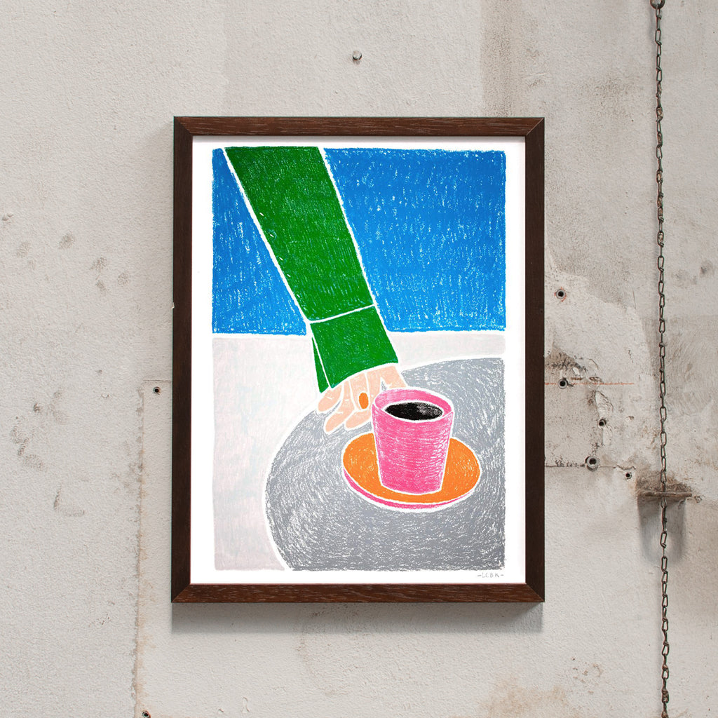 Léa Coubray Café en Terasse (30x40cm) | Léa Coubray | Fine Art Print wenge