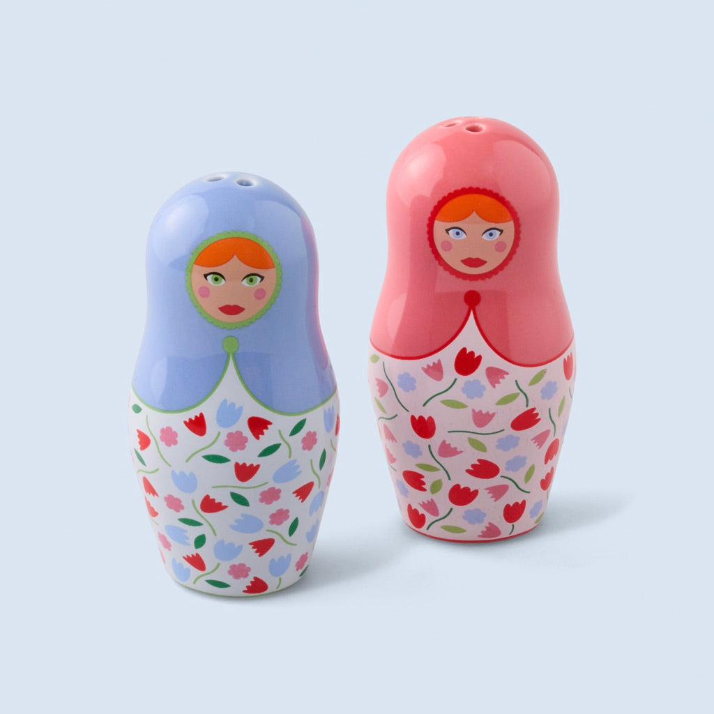 Fluid Market Salz- & Pfefferstreuer „Dolls“ | Figuren-Streuer für den Tisch | Fluid Market