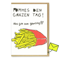 Superjuju Grußkarte "Happy Birthday Pommes" | Geburtstagskarte | Superjuju