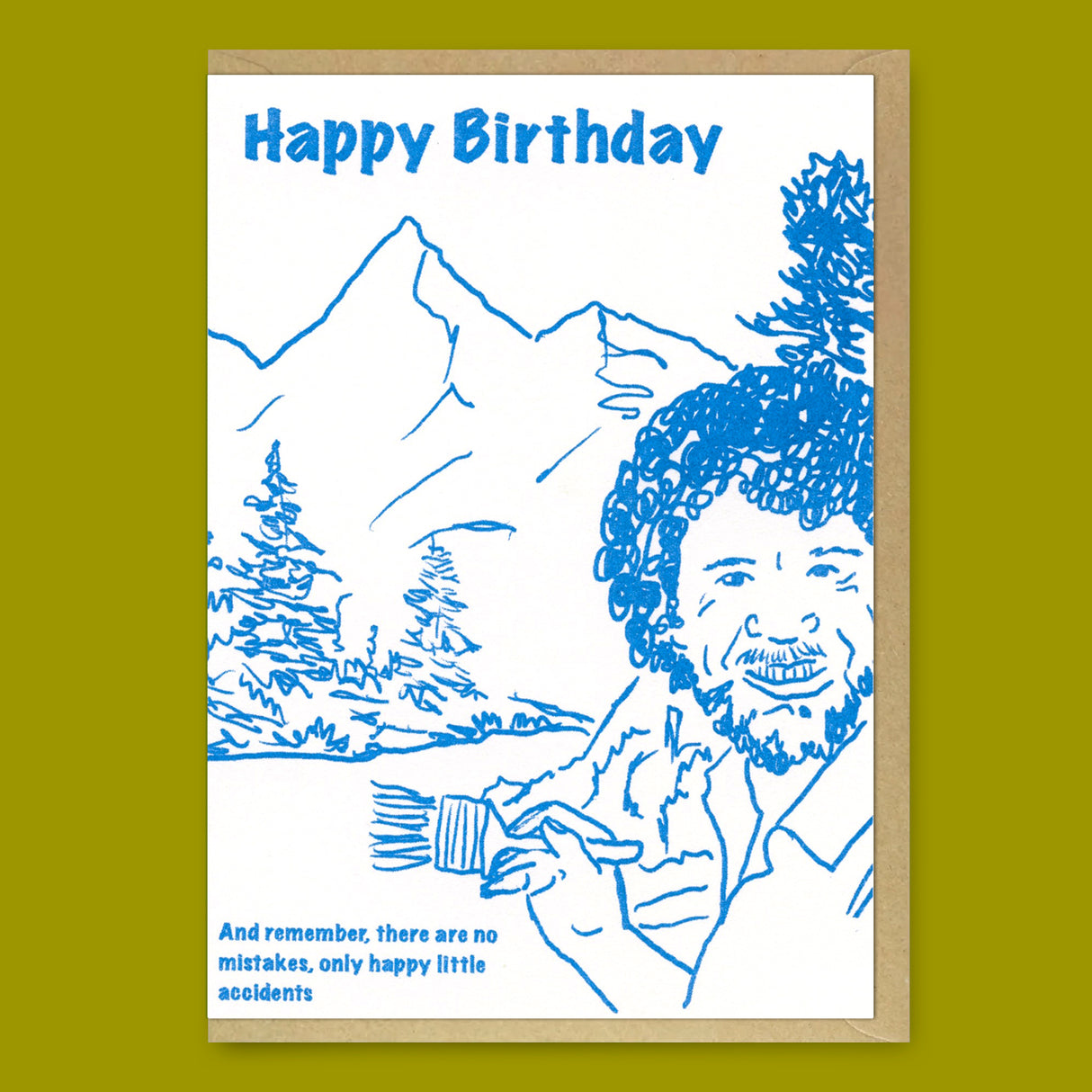 Superjuju Grußkarte "Bob Ross" | Lustige Geburtstagskarte | Superjuju