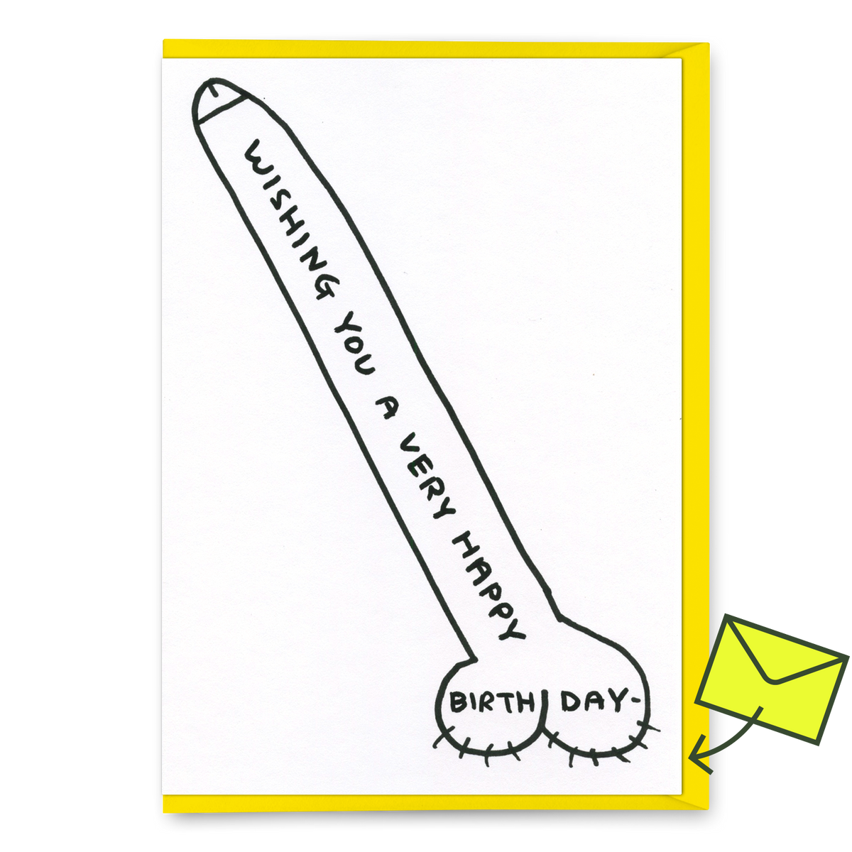 Brainbox Candy Official David Shrigley - Funny Birthday Cards Humorous Happy Birthday ‘Vegan Alternative’ Perfect For Best Friends Mates Him- Sold