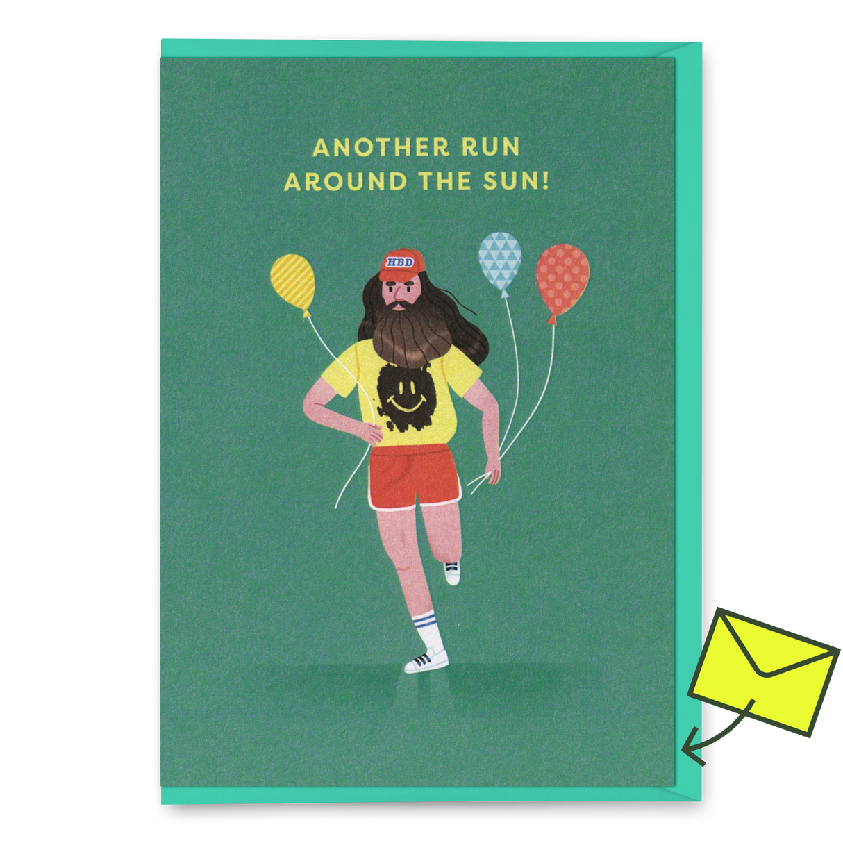 Ohh Deer Grußkarte "Another run around the sun" | Lustige Klappkarte | Ohh Deer
