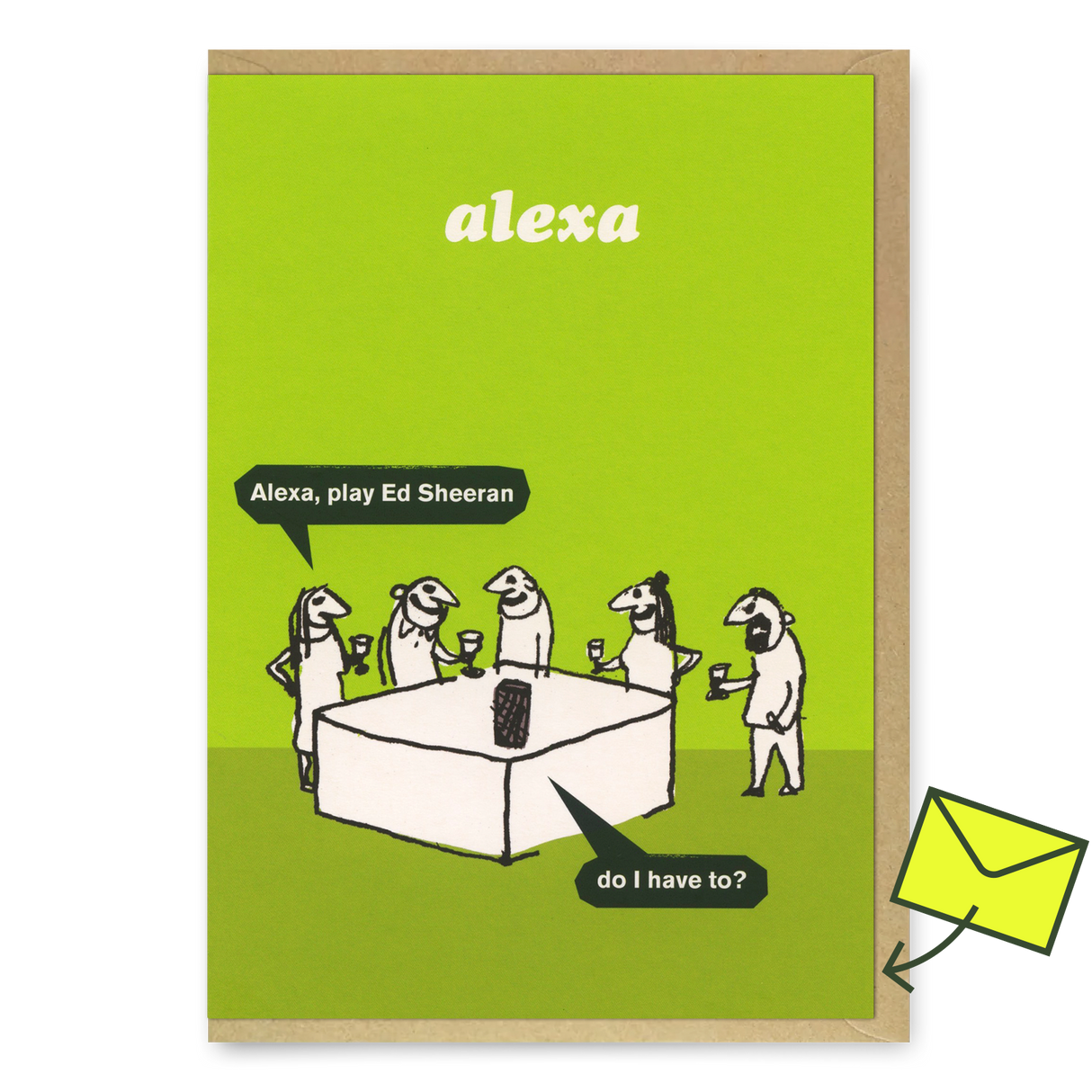 Modern Toss Grußkarte "Alexa" | Witzige Klappkarte | Modern Toss