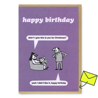 Modern Toss Grußkarte "Birthday Present" | Lustige Klappkarte | Modern Toss