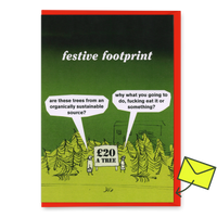 Modern Toss Grußkarte "Festive Footprint" | Lustige Klappkarte | Modern Toss