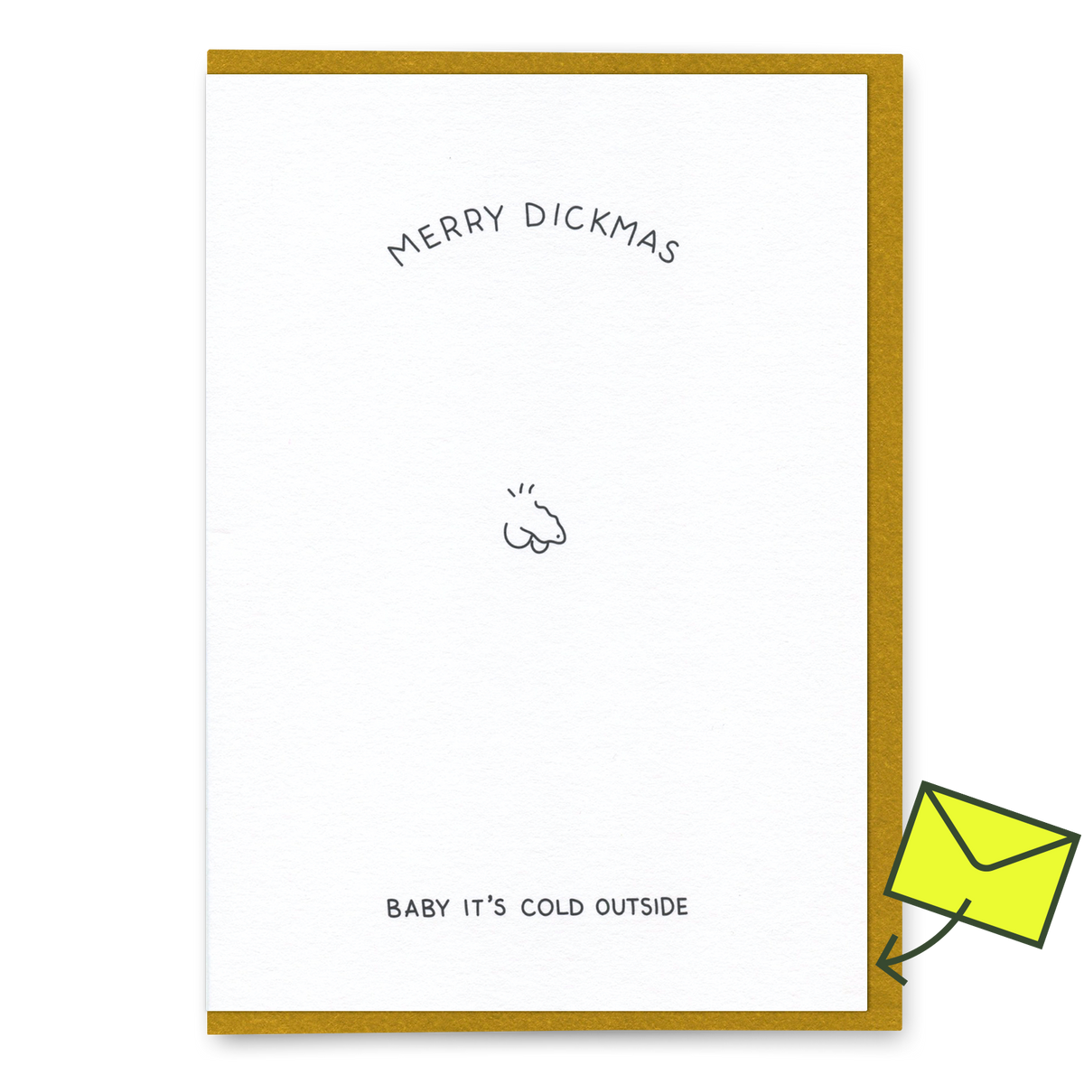 Dicks Don't Lie Grußkarte "Baby it's cold outside" | Weihnachtskarte | Dicks Don't Lie