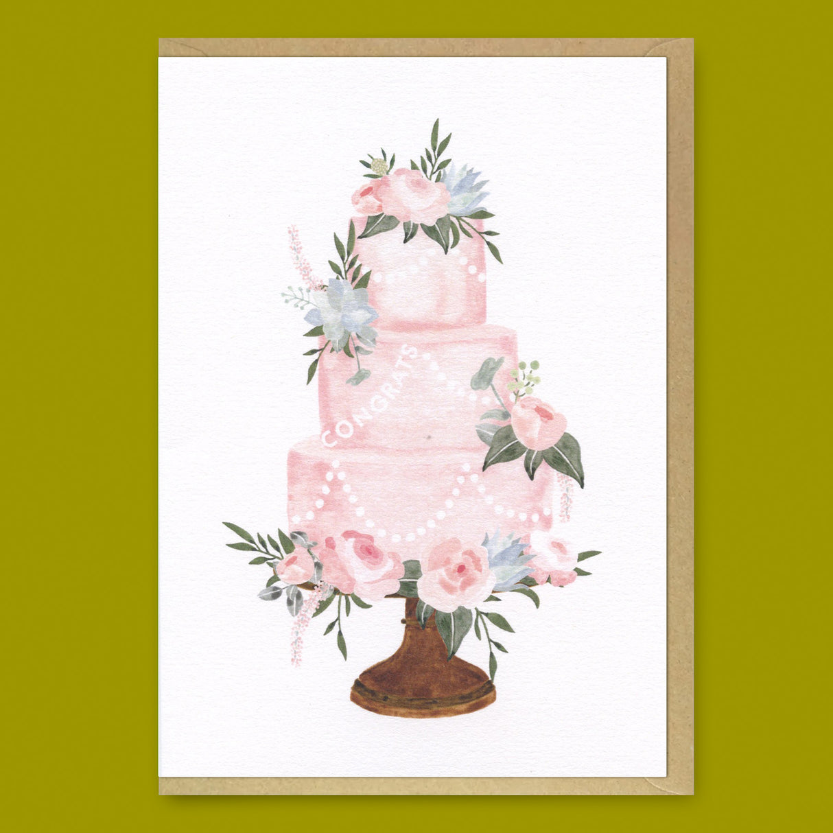 ALL THE WAYS TO SAY Grußkarte “Congrats Wedding Cake” | Stilvolle Glückwünsche zur Hochzeit | ALL THE WAYS TO SAY