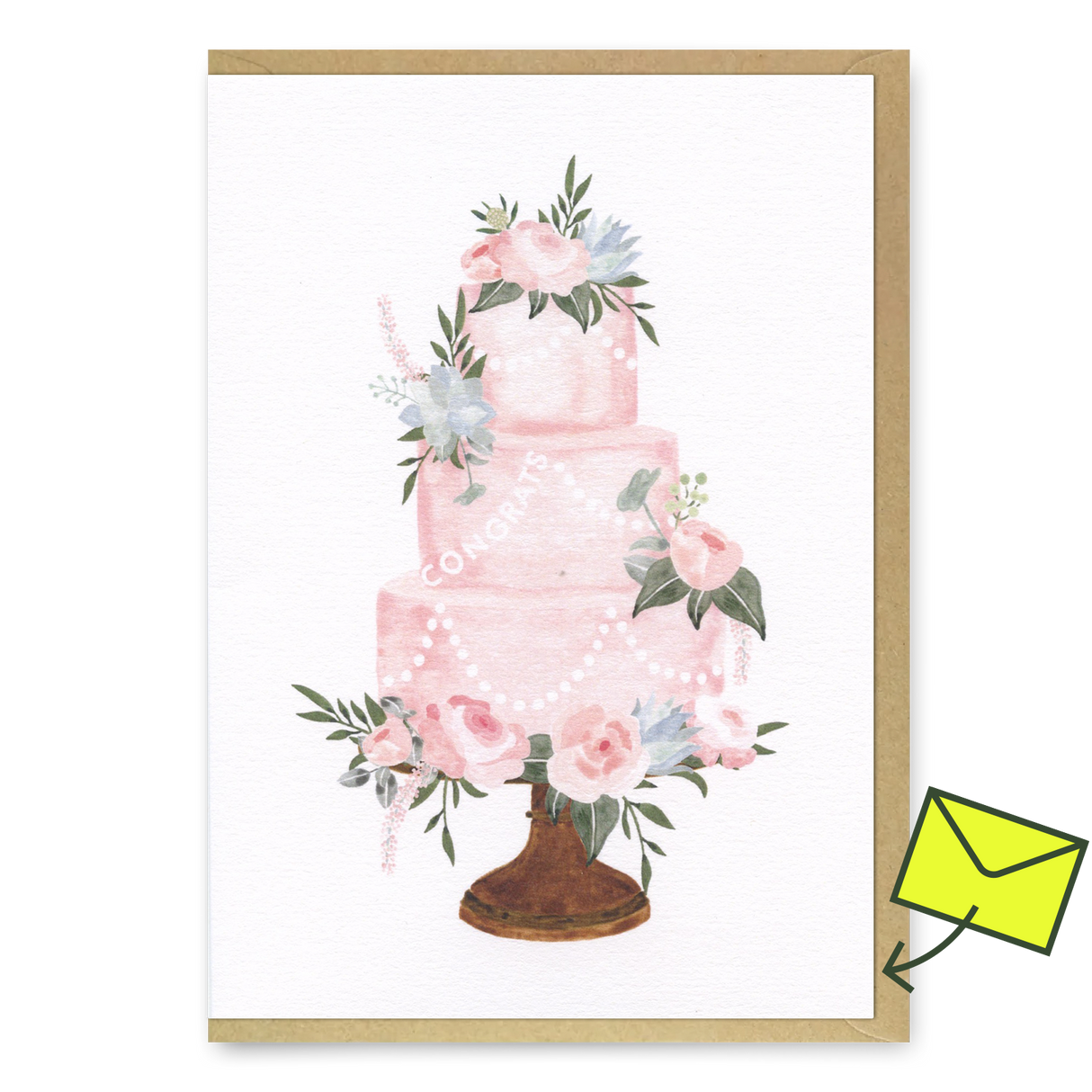 ALL THE WAYS TO SAY Grußkarte “Congrats Wedding Cake” | Stilvolle Glückwünsche zur Hochzeit | ALL THE WAYS TO SAY