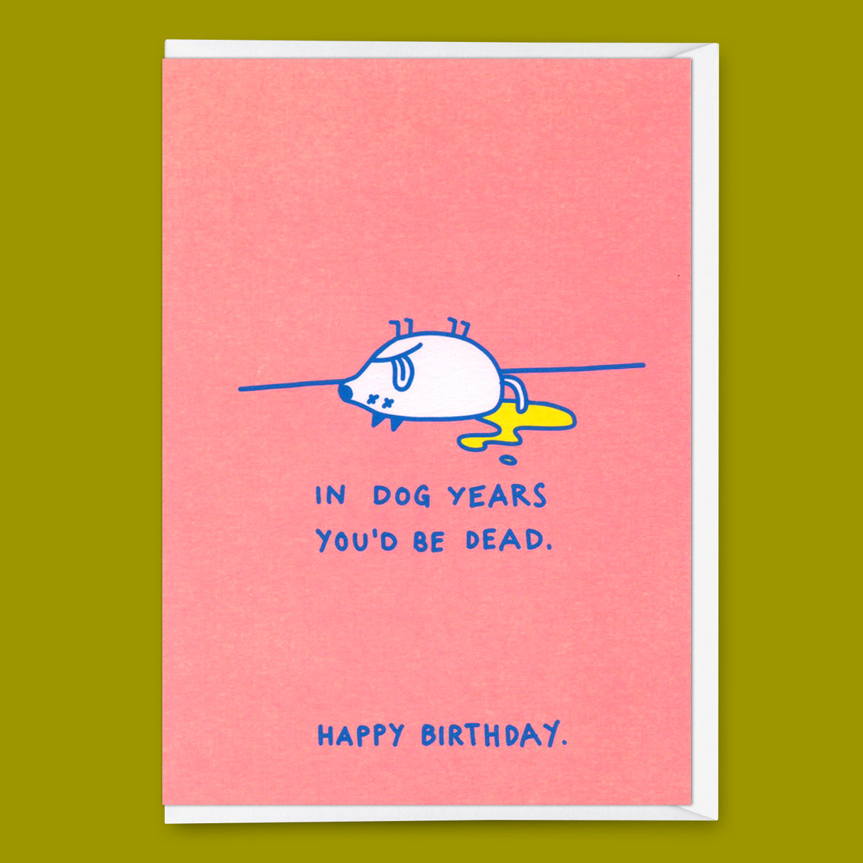 Deli Cards Grußkarte "Dog years" | Lustige Klappkarte mit Hunde-Motiv zum Geburtstag