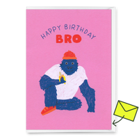 Deli Cards Grußkarte "Happy Birthday, Bro" | Coole Klappkarte zum Geburtstag