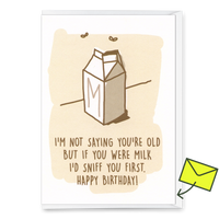 Deli Cards Grußkarte "If you were milk" | Lustige Klappkarte mit Spruch zum Geburtstag