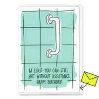 Deli Cards Grußkarte "Shit assistance" | Lustige Klappkarte mit Spruch zum Geburtstag