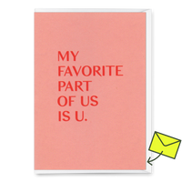 Deli Cards Grußkarte "My favorite part" | Schöne Klappkarte mit Spruch für Verliebte