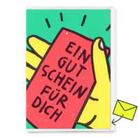 Deli Cards Grußkarte "Ein Gutschein für dich" | Schöne Gutschein-Karte
