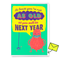 Deli Cards Grußkarte "Next year" | Lustige Klappkarte mit Spruch zum Geburtstag