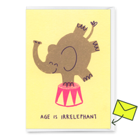 Deli Cards Grußkarte "Age is irrelephant" | Schöne Klappkarte zum Geburtstag