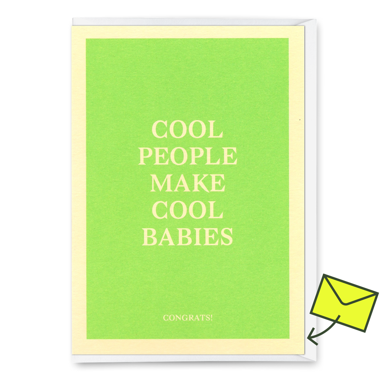 Deli Cards Grußkarte "Cool people make cool babies" | Coole Klappkarte zur Geburt