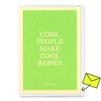 Deli Cards Grußkarte "Cool people make cool babies" | Coole Klappkarte zur Geburt