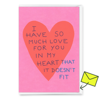 Deli Cards Grußkarte "I have so much love for you" | Schöne Klappkarte mit Spruch für Verliebte