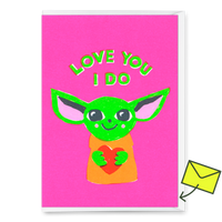 Deli Cards Grußkarte "Love you I do" | Lustige Klappkarte für Verliebte