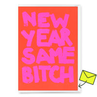 Deli Cards Grußkarte "Same bitch" | Lustige Klappkarte mit Spruch zum Geburtstag