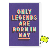 Deli Cards Grußkarte "Legends May" | Coole Klappkarte mit Spruch zum Geburtstag
