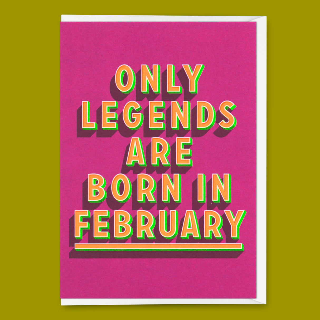 Deli Cards Grußkarte "Legends February" | Coole Klappkarte mit Spruch zum Geburtstag
