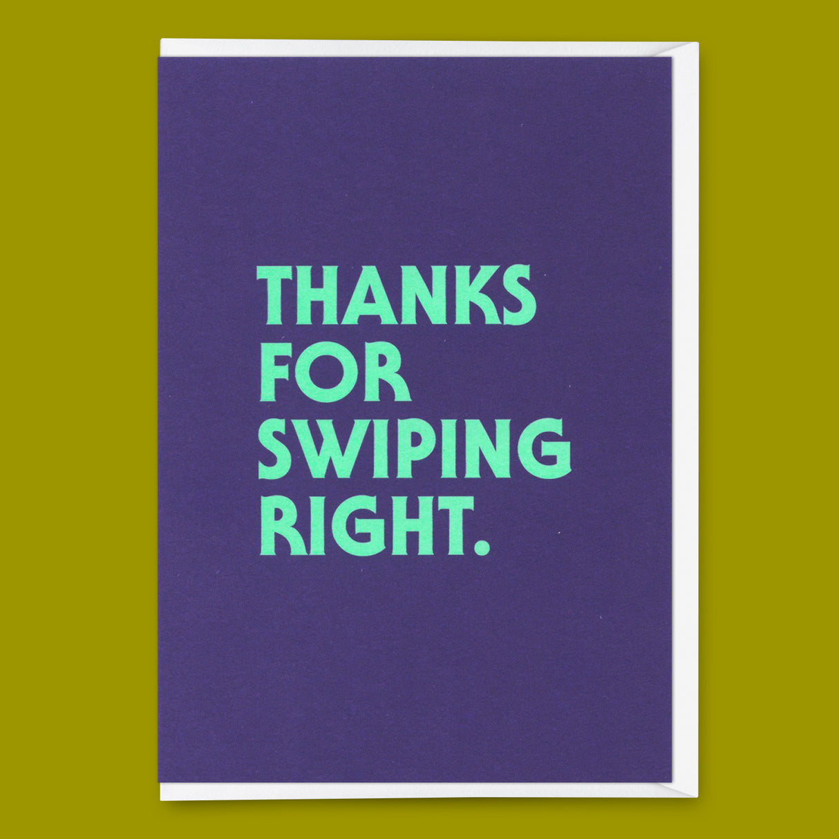 Deli Cards Grußkarte "Swiping right" | Lustige Klappkarte mit Spruch für Verliebte
