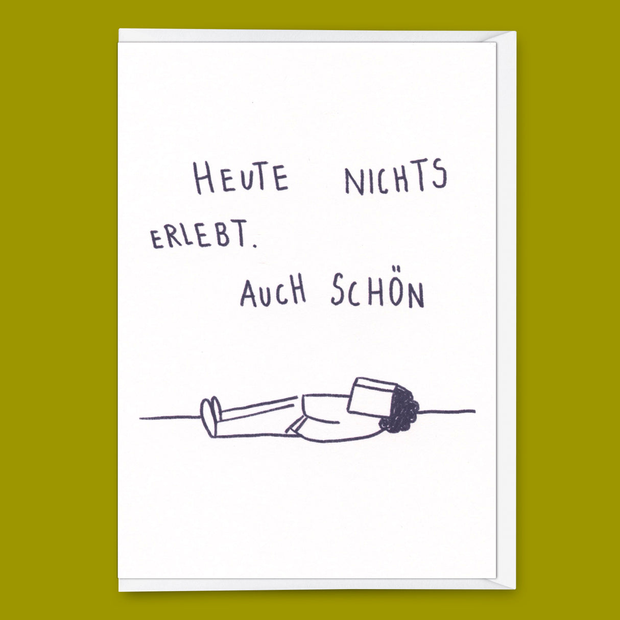 Deli Cards Grußkarte "Heute nichts erlebt" | Lustige Klappkarte mit Spruch